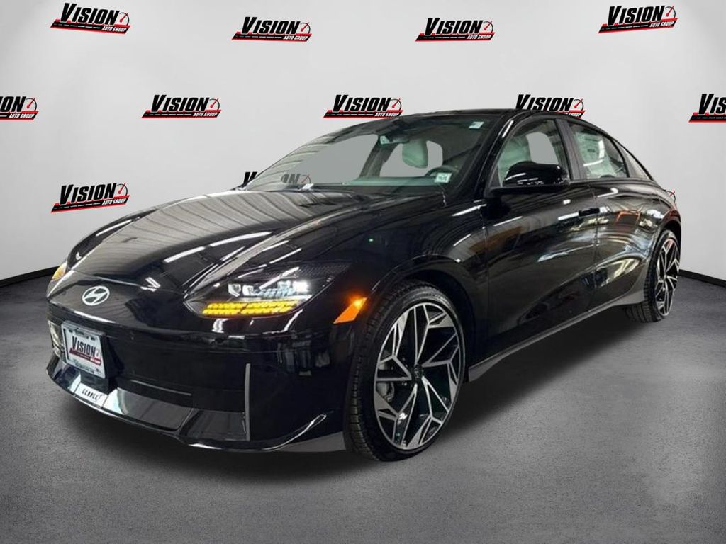 Onyx Black 2025 Hyundai Ioniq 6 SEL AWD Sedan All-Wheel Drive 1-Speed Automatic