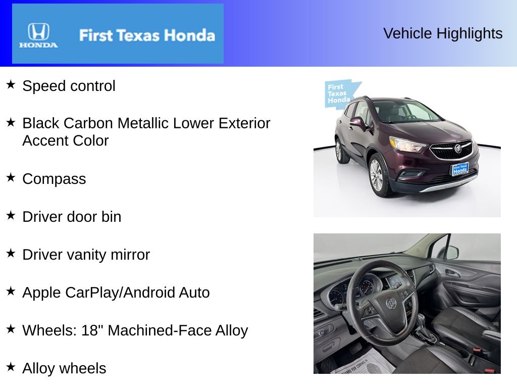 Used Car 2017 Buick Encore  Preferred For Sale Under $10,000 In Austin, Texas