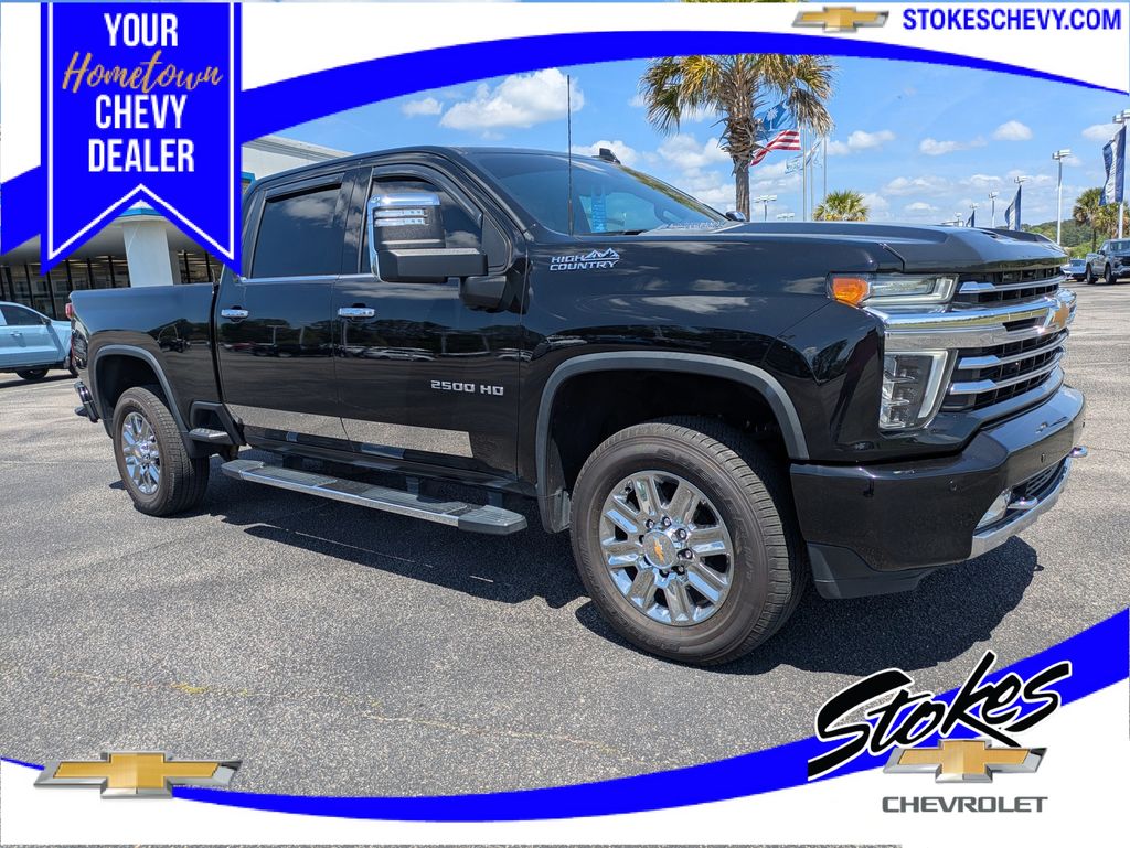 Black 2021 Chevrolet Silverado 2500HD High Country Crew Cab 4WD Pickup Truck Four-Wheel Drive Automatic