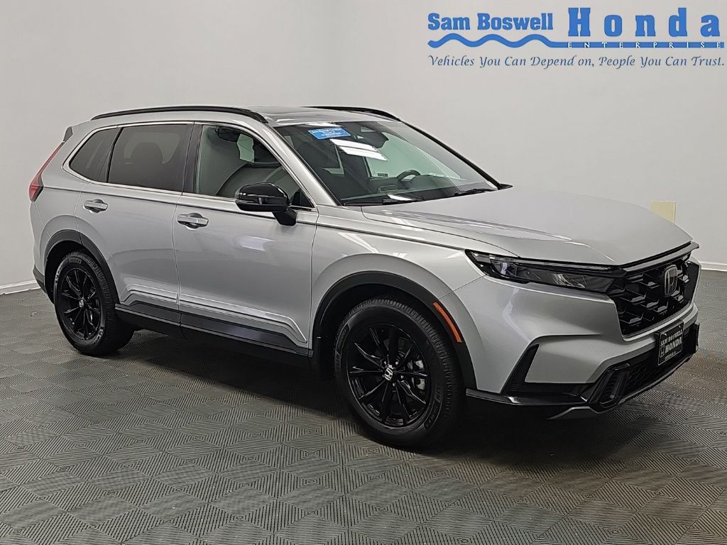 Lunar Silver Metallic 2023 Honda CR-V Hybrid SUV / Crossover Front-Wheel Drive Continuously Variable Transmission