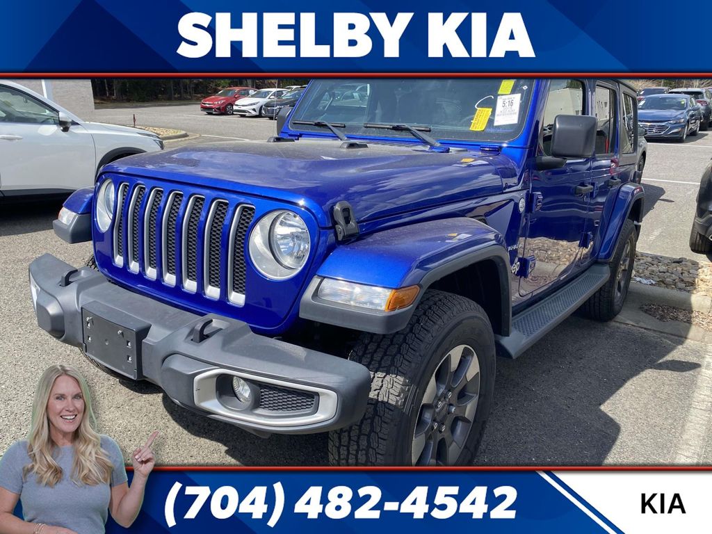 Ocean Blue Metallic Clearcoat 2018 Jeep Wrangler Unlimited Sahara 4WD SUV / Crossover Four-Wheel Drive 8-Speed Automatic