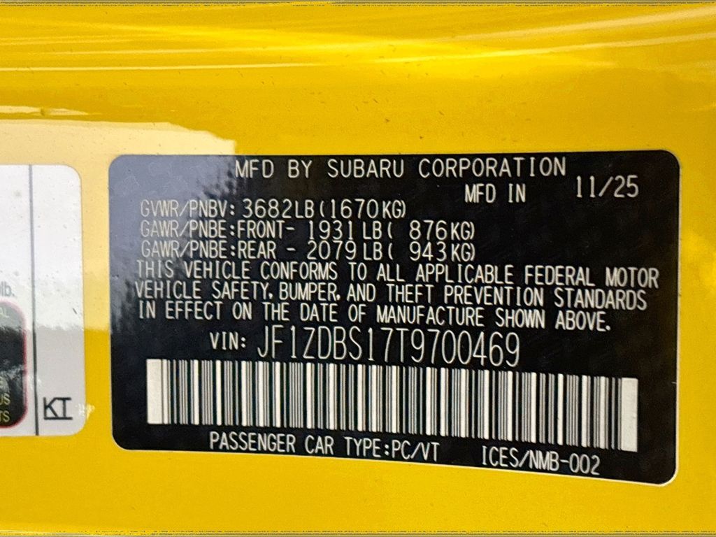 2026 Subaru BRZ Series.Yellow