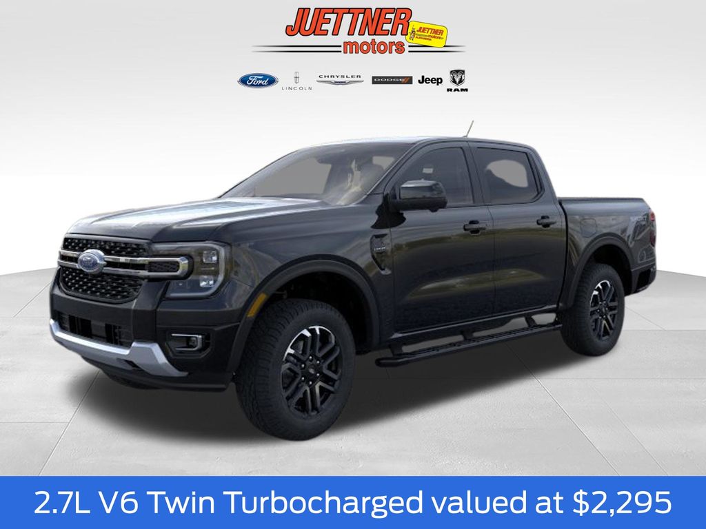 Shadow Black 2026 Ford Ranger Lariat SuperCrew 4WD Pickup Truck Four-Wheel Drive Automatic
