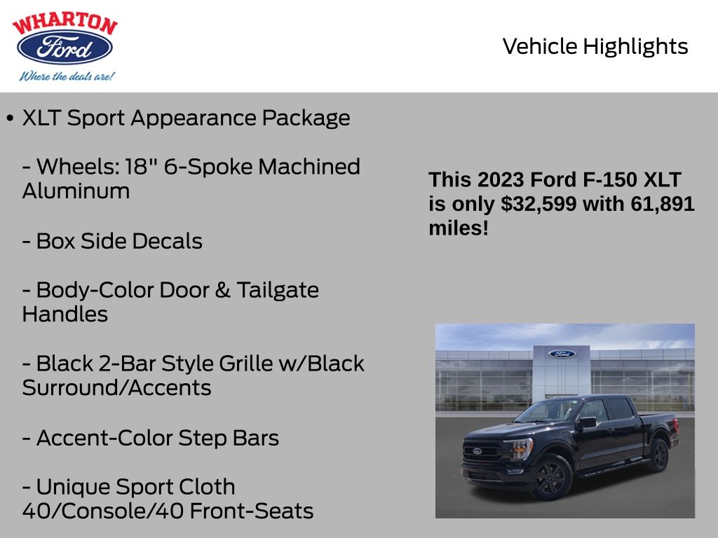 2023 Ford F-150 XLT Black at DeMontrond Ford