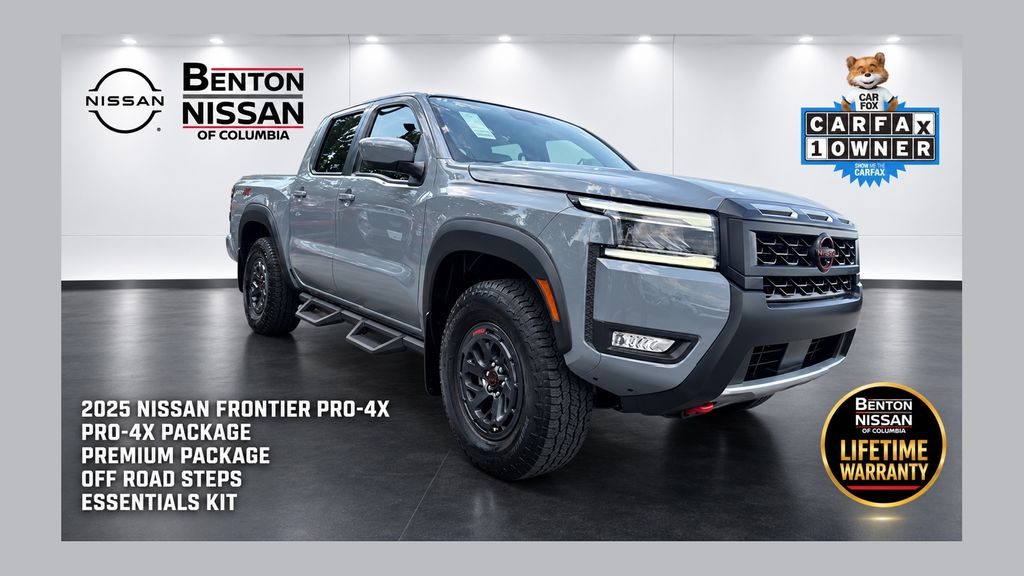 Boulder Gray Pearl 2025 Nissan Frontier Pickup Truck Four-Wheel Drive 9-Speed Automatic Overdrive