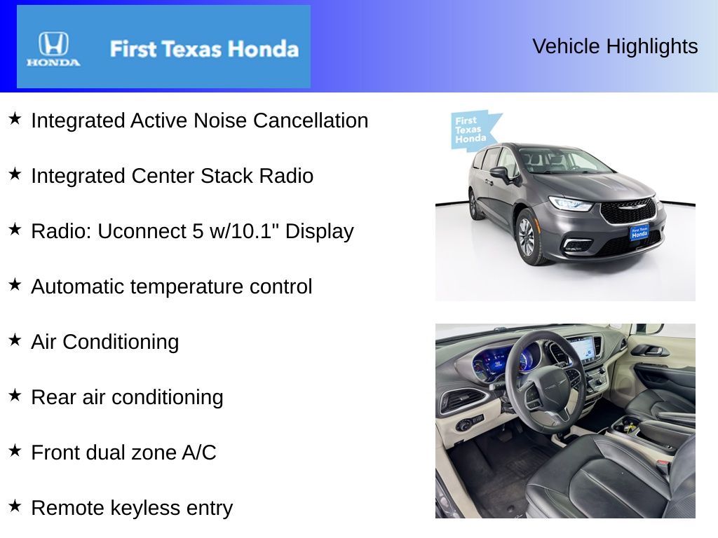 Used Car 2023 Chrysler Pacifica Hybrid  Touring L For Sale Under $25,000 In Austin, Texas