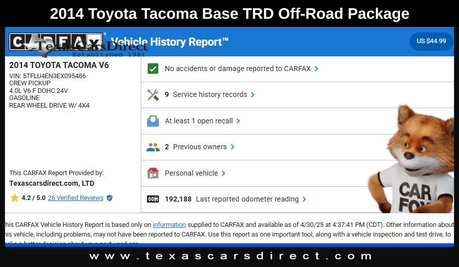 2014 Toyota Tacoma V6 photo