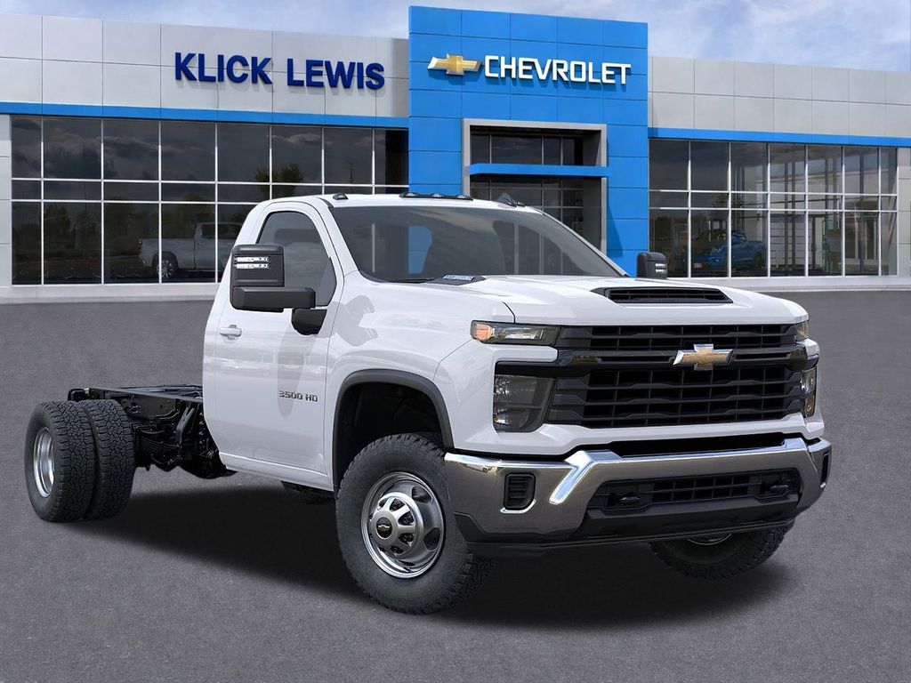 2025 Chevrolet Silverado 3500HD Work Truck White at Klick Lewis Buick Chevrolet
