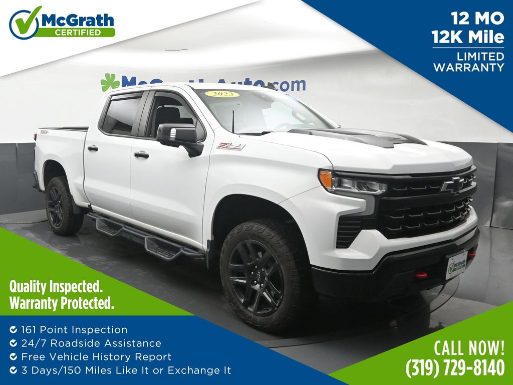 Summit White 2023 Chevrolet Silverado 1500 Pickup Truck Four-Wheel Drive Automatic