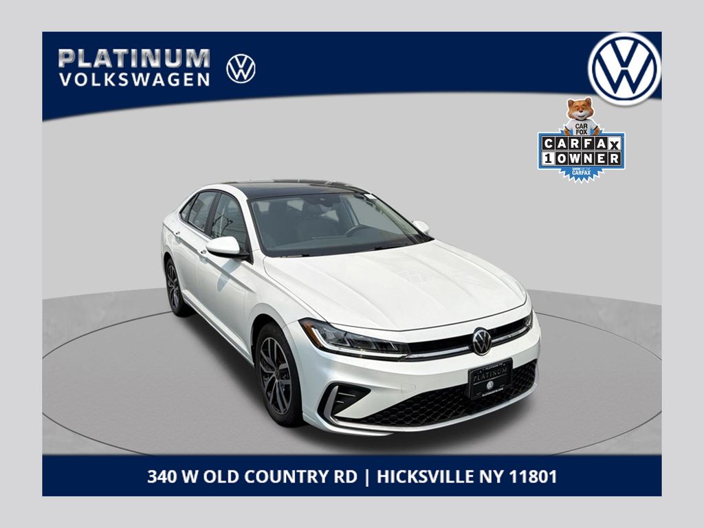 Opal White 2025 Volkswagen Jetta Sedan Front-Wheel Drive 8-Speed Automatic