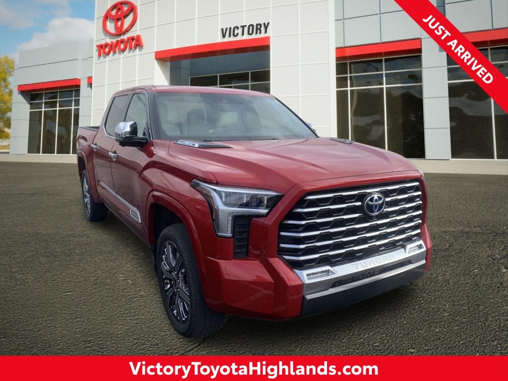 Supersonic Red 2023 Toyota Tundra Hybrid Capstone HV CrewMax Cab 4WD Pickup Truck Four-Wheel Drive Automatic
