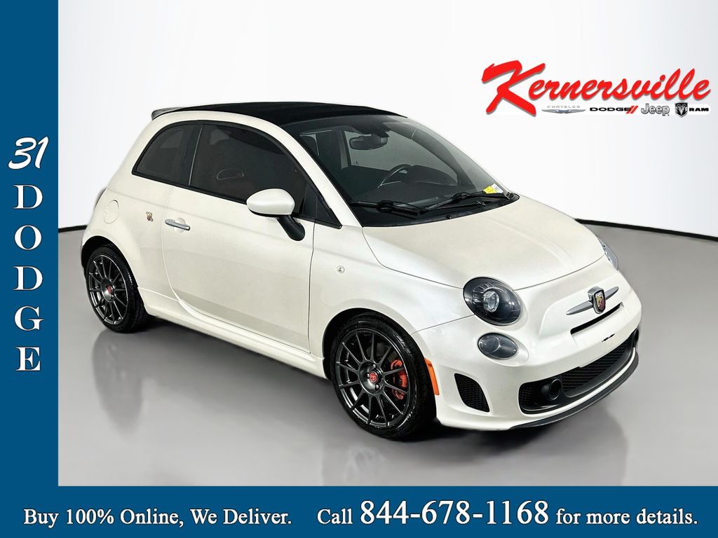 White 2018 FIAT 500 Convertible Front-Wheel Drive 5-Speed Manual