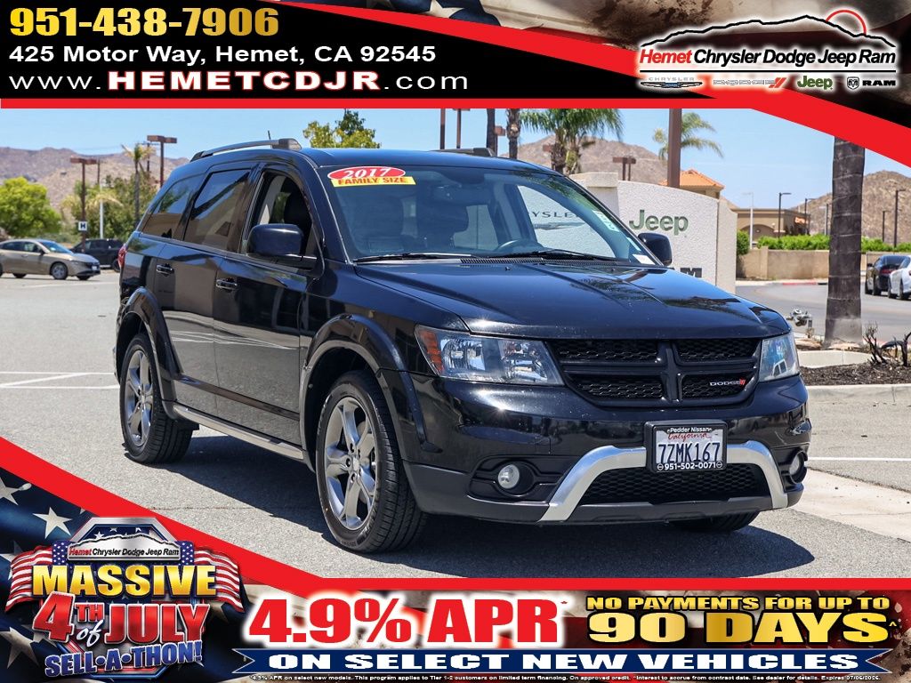 Pitch Black Clearcoat 2017 Dodge Journey SUV / Crossover Front-Wheel Drive 4-Speed Automatic