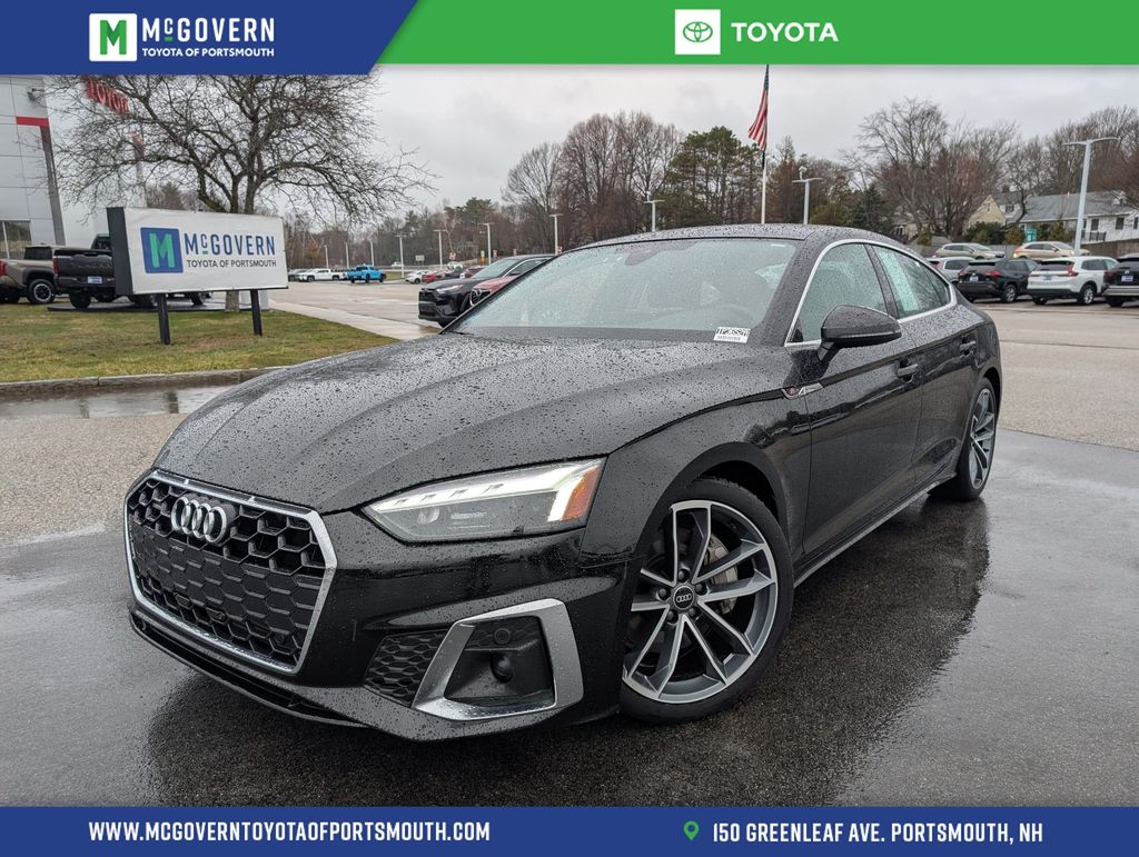 Mythos Black Metallic 2023 Audi A5 Sportback quattro Premium S Line 45 TFSI AWD Sedan All-Wheel Drive 7-Speed Automatic