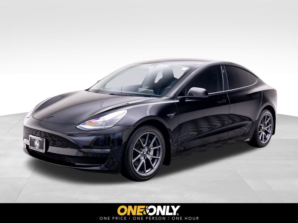 Solid Black 2022 Tesla Model 3 Sedan All-Wheel Drive 1-Speed Automatic
