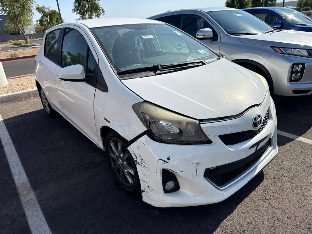 Super White 2012 Toyota Yaris Hatchback Front-Wheel Drive 4-Speed Automatic Overdrive