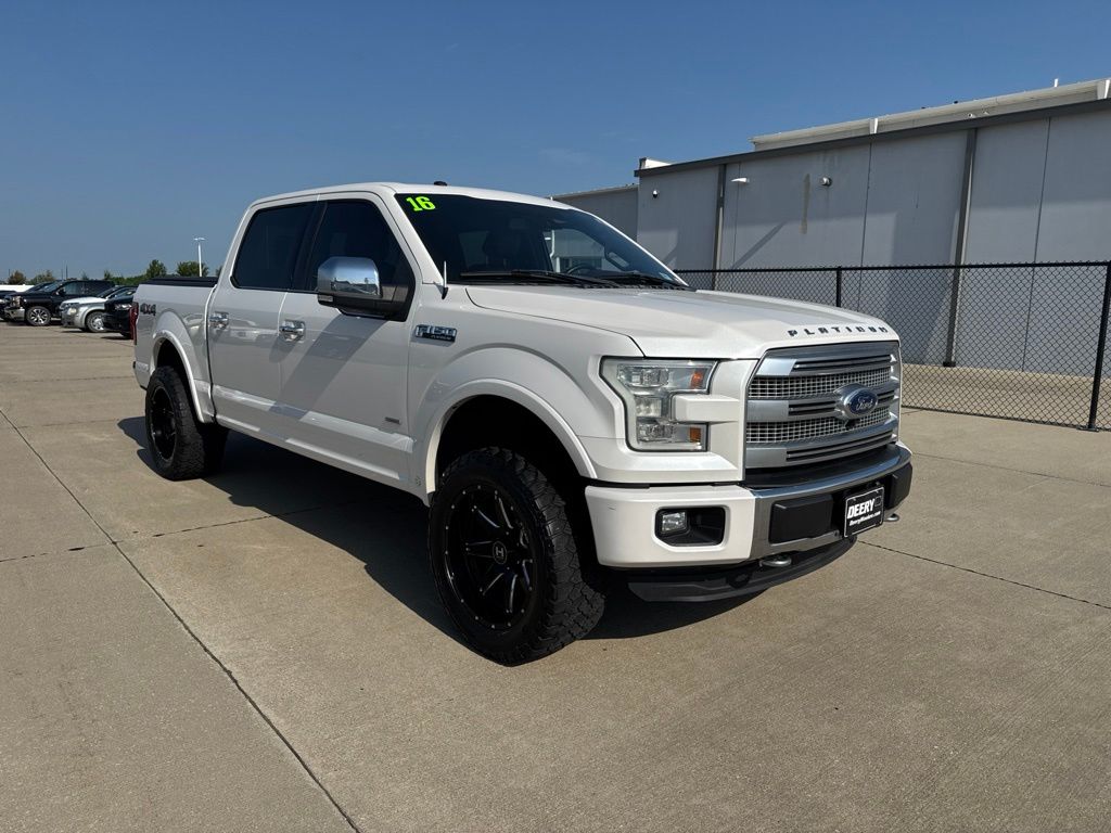 White Platinum Clearcoat Metallic 2016 Ford F-150 Pickup Truck Four-Wheel Drive 6-Speed Automatic