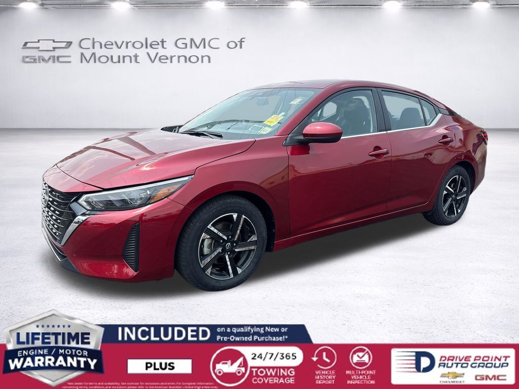 Red (Scarlet Ember Tintcoat) 2025 Nissan Sentra Sedan Front-Wheel Drive Continuously Variable Transmission