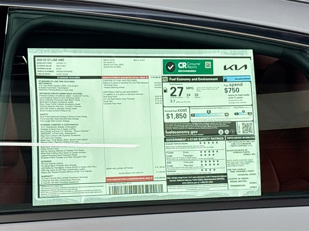 2026 Kia K5 GT-Line