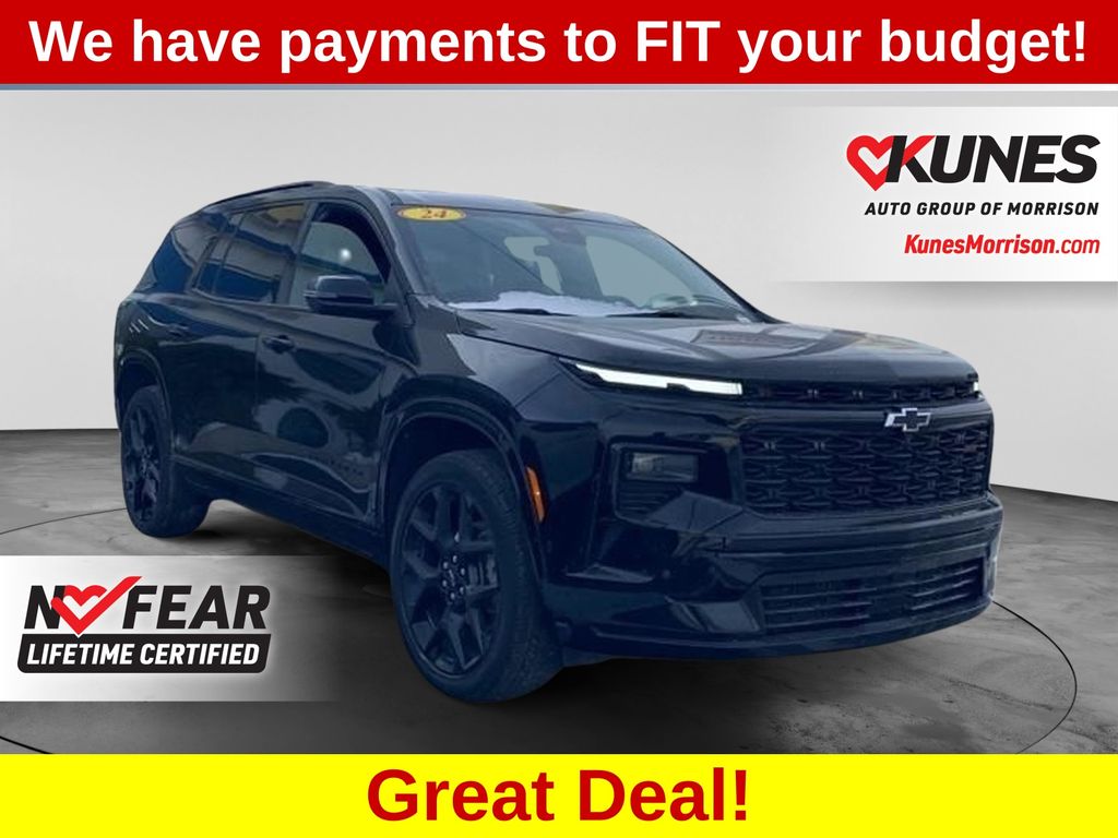 Black 2024 Chevrolet Traverse SUV / Crossover Four-Wheel Drive 8-Speed Automatic