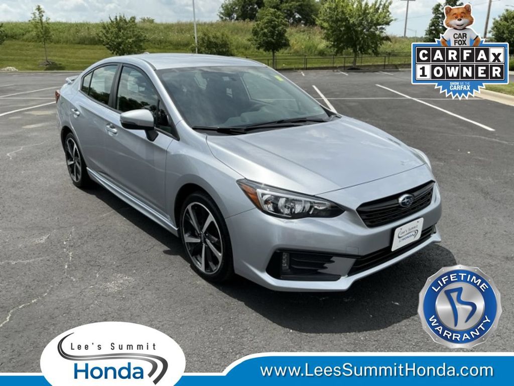 Ice Silver Metallic 2023 Subaru Impreza Sedan All-Wheel Drive Continuously Variable Transmission