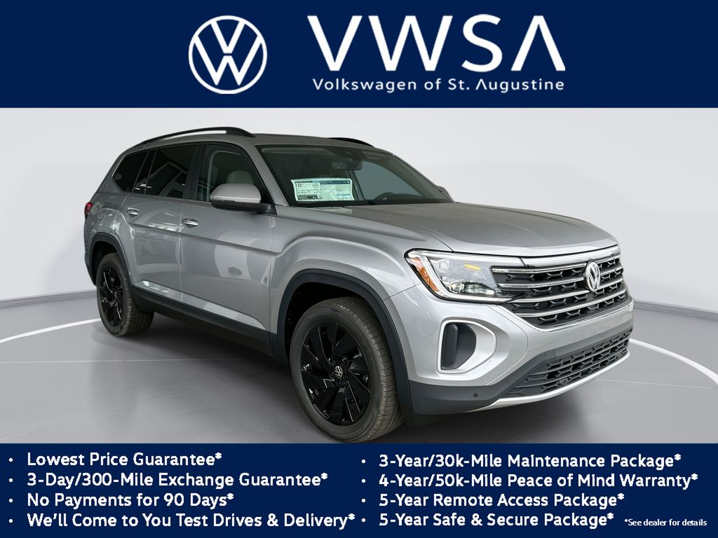 Silver Mist Metallic 2026 Volkswagen Atlas SUV / Crossover All-Wheel Drive 8-Speed Automatic