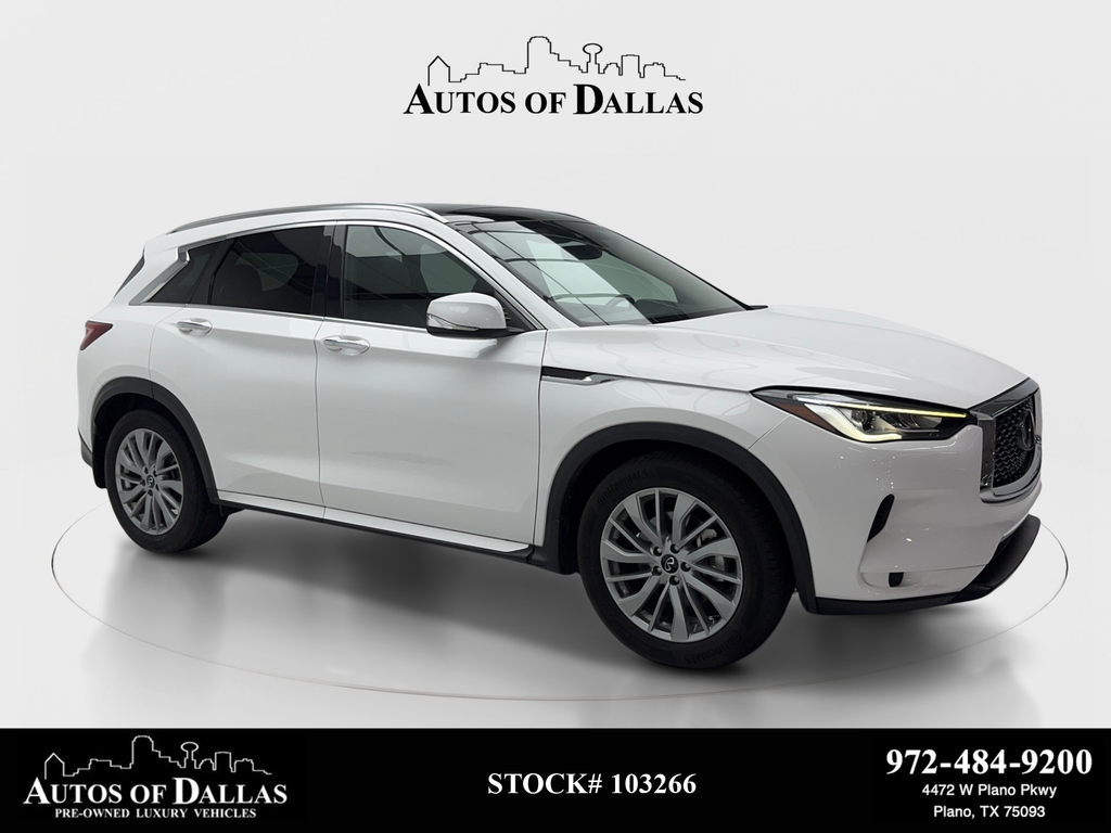 Lunar White 2023 INFINITI QX50 SUV / Crossover Front-Wheel Drive Continuously Variable Transmission