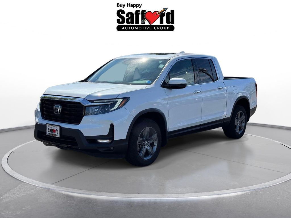 White 2023 Honda Ridgeline Pickup Truck All-Wheel Drive 9-Speed Automatic