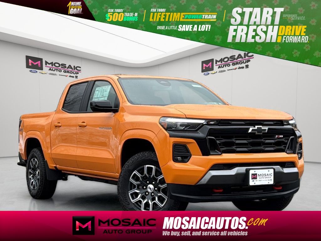 Sunrise Orange 2026 Chevrolet Colorado Z71 Crew Cab 4WD Pickup Truck Four-Wheel Drive 8-Speed Automatic