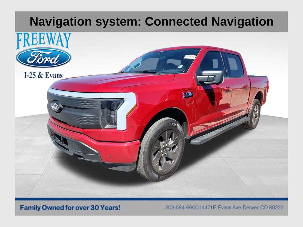 Rapid Red Metallic Tinted Clearcoat 2024 Ford F-150 Lightning Flash SuperCrew AWD Pickup Truck All-Wheel Drive Automatic