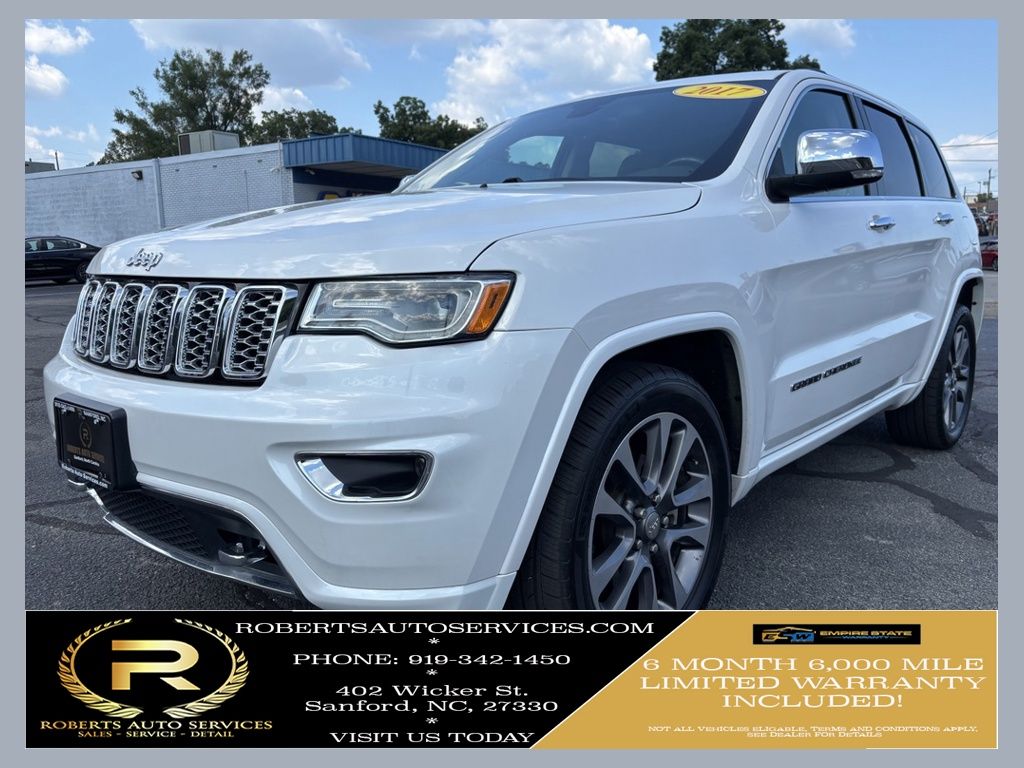White (Ivory 3-Coat) 2017 Jeep Grand Cherokee SUV / Crossover 4X2 8-Speed Automatic