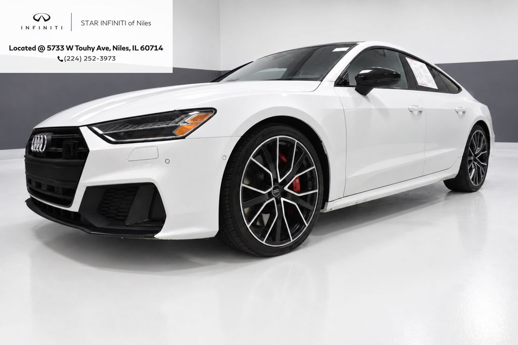 Glacier White Metallic 2021 Audi S7 Sedan All-Wheel Drive 8-Speed Automatic