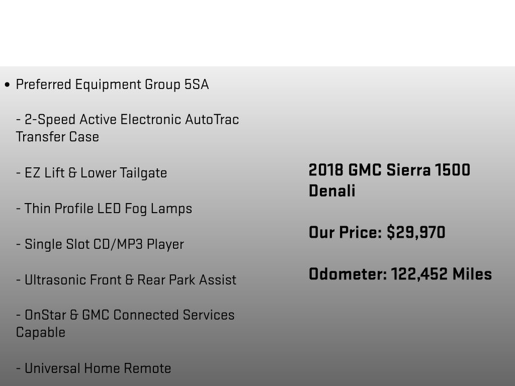 2018 GMC Sierra 1500 Denali Black at Klick Lewis Buick Chevrolet