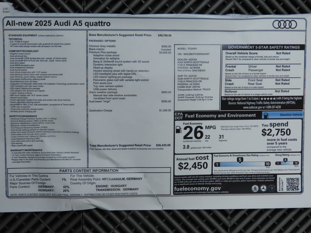 2025 Audi A5 Premium 9