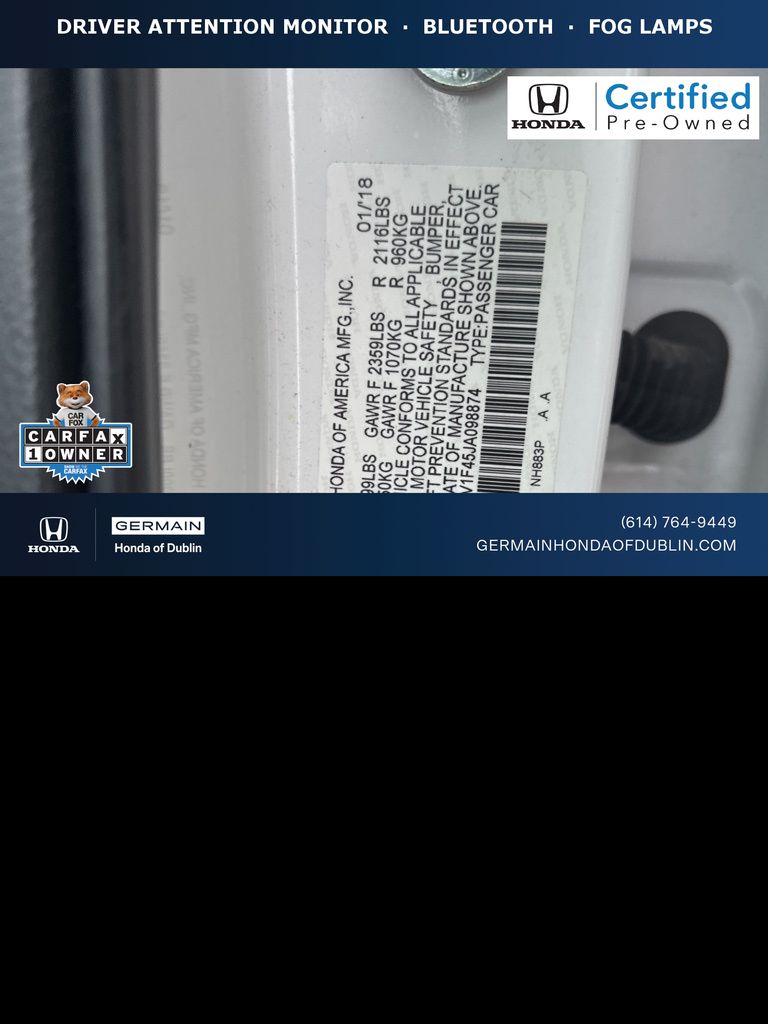 used 2018 Honda Accord car, priced at $15,227