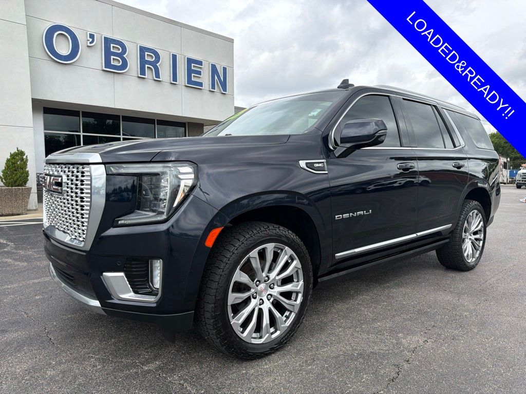 Midnight Blue Metallic 2022 GMC Yukon SUV / Crossover Four-Wheel Drive 