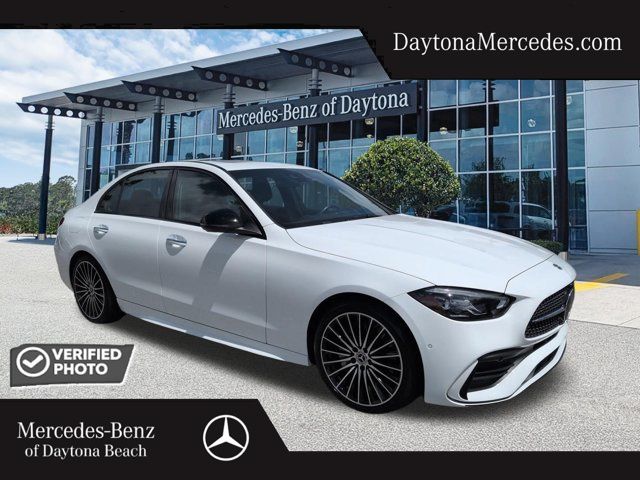 Polar White 2025 Mercedes-Benz C-Class Sedan Rear-Wheel Drive 9-Speed Automatic