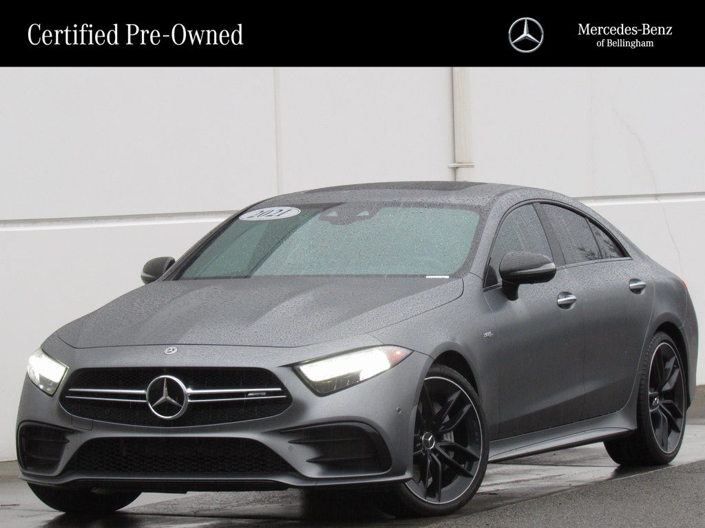 designo Selenite Gray Magno 2021 Mercedes-Benz CLS AMG CLS 53 4MATIC Coupe All-Wheel Drive 9-Speed Automatic