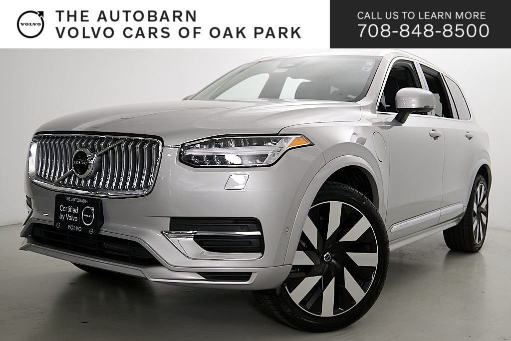 Silver Dawn Metallic 2024 Volvo XC90 Recharge T8 Plus Bright Theme 7-Passenger eAWD SUV / Crossover All-Wheel Drive Automatic