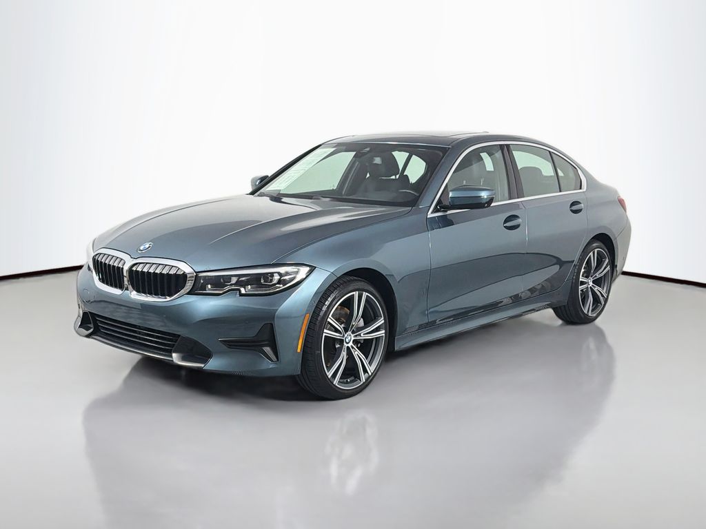 Blue Ridge Mountain Metallic 2020 BMW 3 Series Sedan All-Wheel Drive 8-Speed Automatic