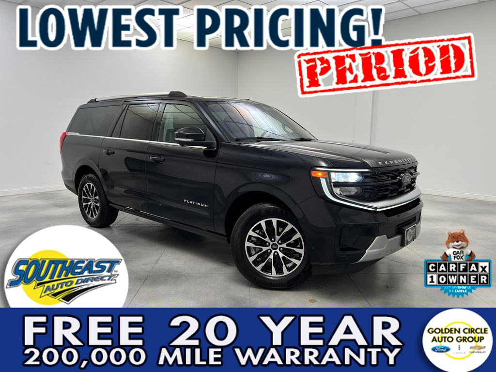 Agate Black Metallic 2025 Ford Expedition MAX Platinum 4WD SUV / Crossover Four-Wheel Drive Automatic