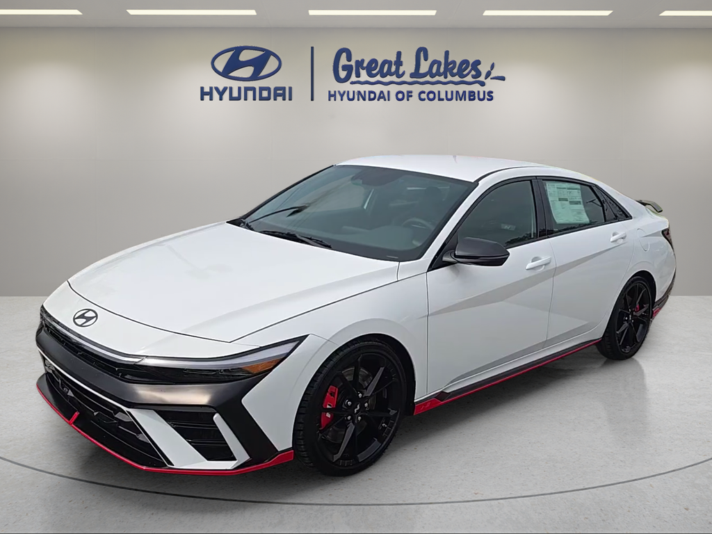 Atlas White 2026 Hyundai Elantra N Sedan Front-Wheel Drive 6-Speed Manual