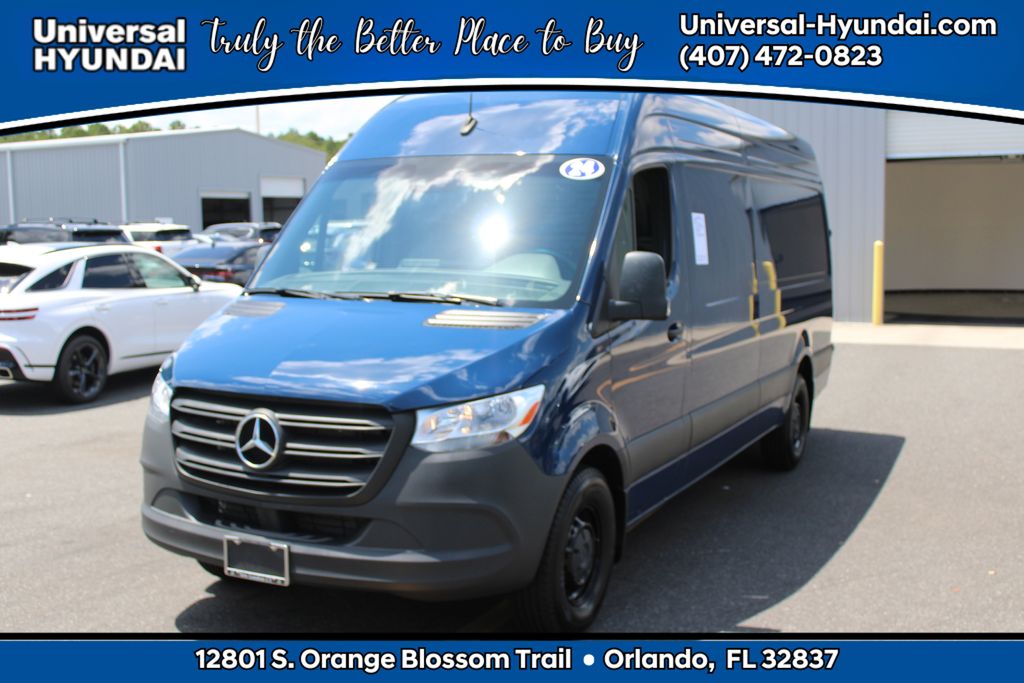 Brilliant Blue 2024 Mercedes-Benz Sprinter Cargo Van Rear-Wheel Drive 9-Speed Automatic