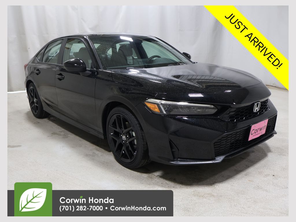 Crystal Black Pearl 2026 Honda Civic Hybrid Sedan Front-Wheel Drive Continuously Variable Transmission