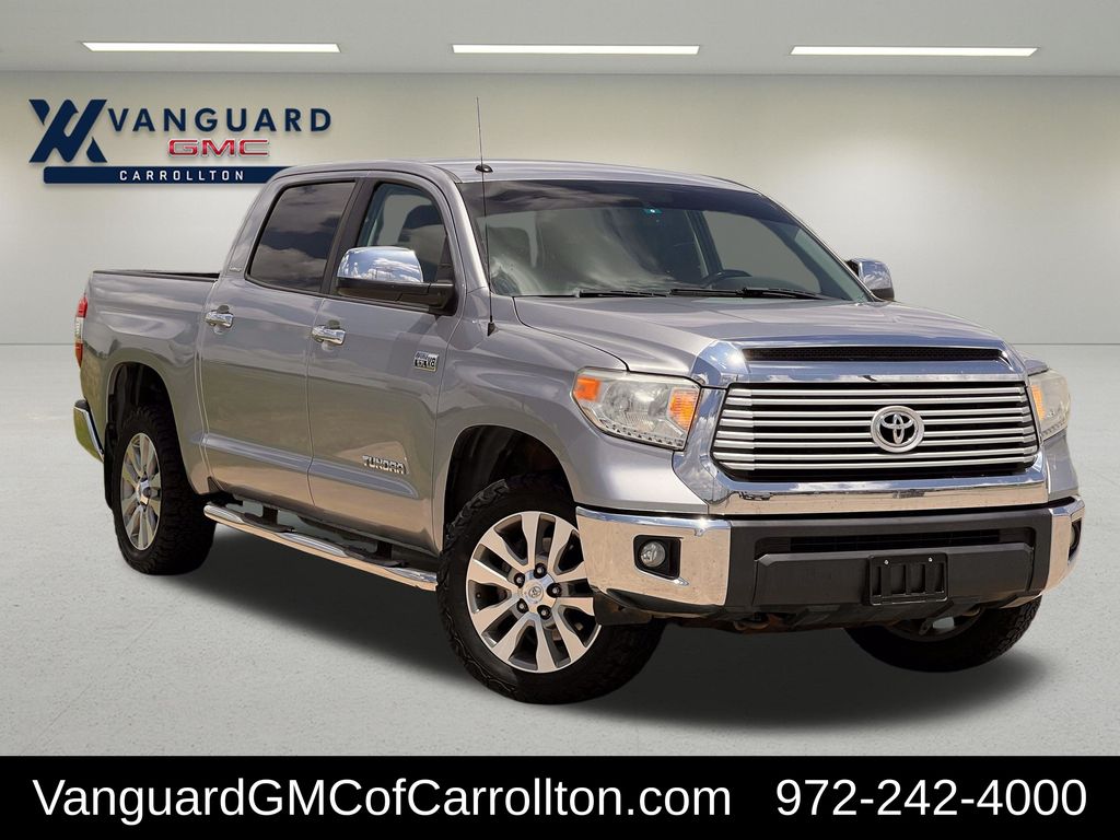 Silver Sky Metallic 2015 Toyota Tundra Limited CrewMax 5.7L FFV 4WD Pickup Truck Four-Wheel Drive 6-Speed Automatic Overdrive