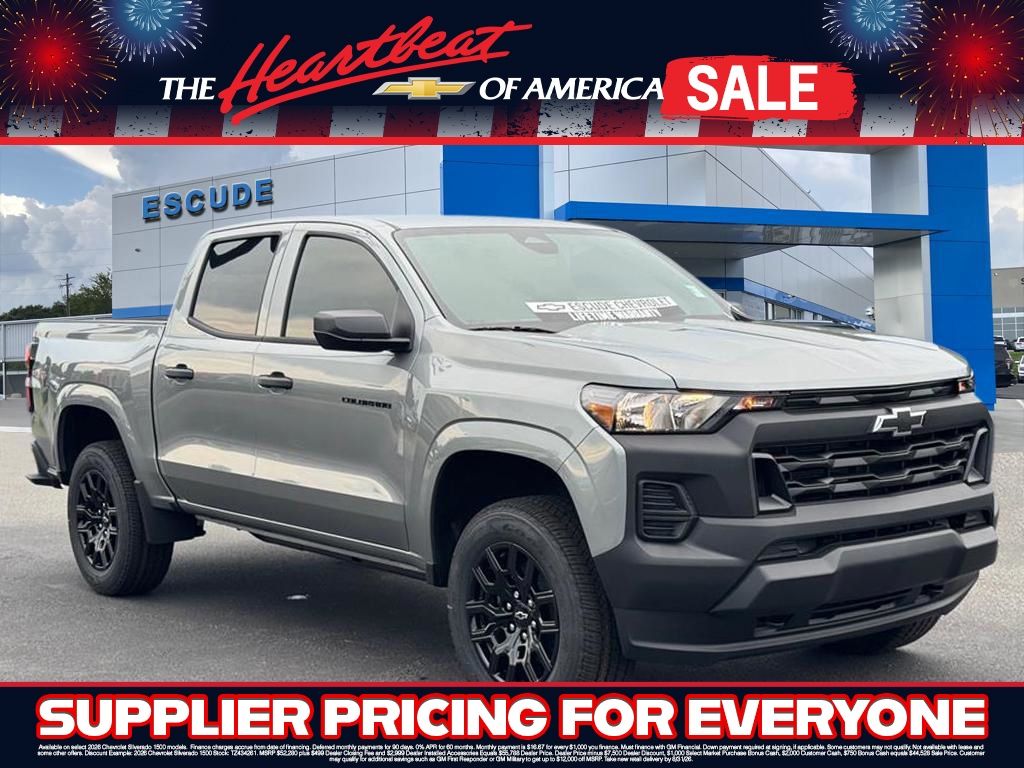 Sterling Gray Metallic 2026 Chevrolet Colorado Pickup Truck Four-Wheel Drive 8-Speed Automatic