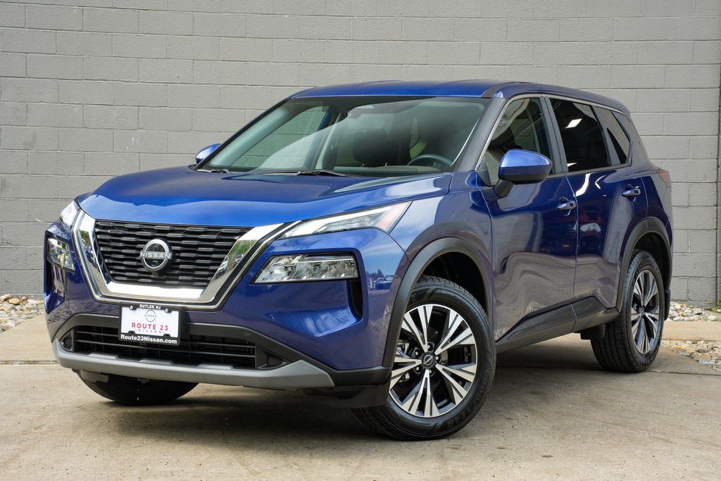 Caspian Blue Metallic 2023 Nissan Rogue SV AWD SUV / Crossover All-Wheel Drive Continuously Variable Transmission