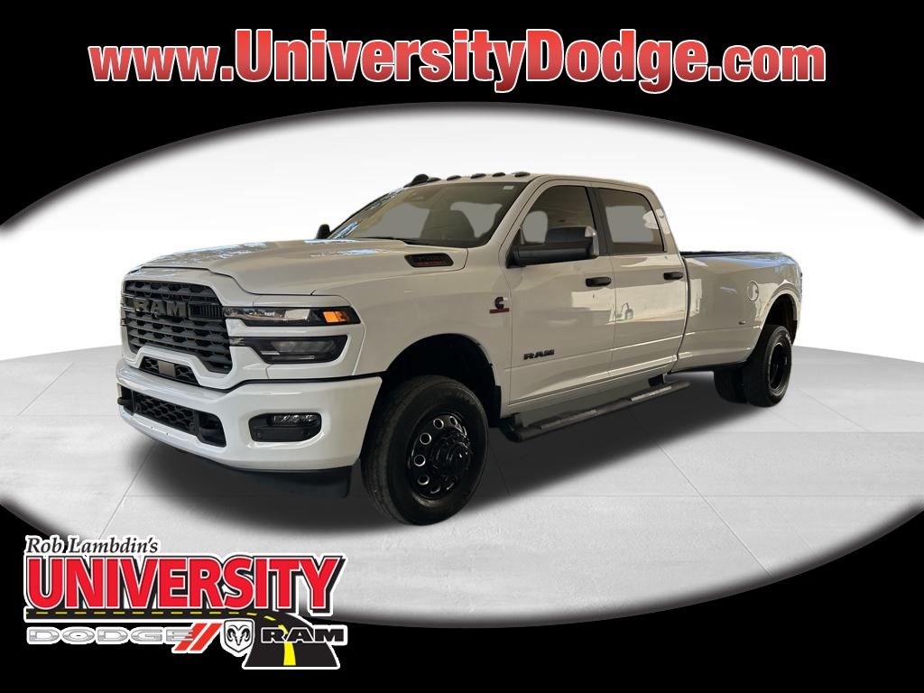 Bright White Clearcoat 2025 RAM 3500 Big Horn Crew Cab LB DRW 4WD Pickup Truck Four-Wheel Drive 8-Speed Automatic