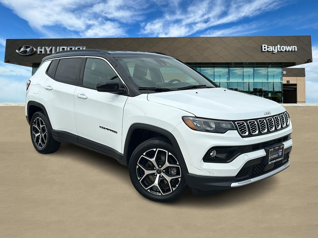 Bright White Clearcoat 2025 Jeep Compass Limited 4WD SUV / Crossover Four-Wheel Drive 8-Speed Automatic