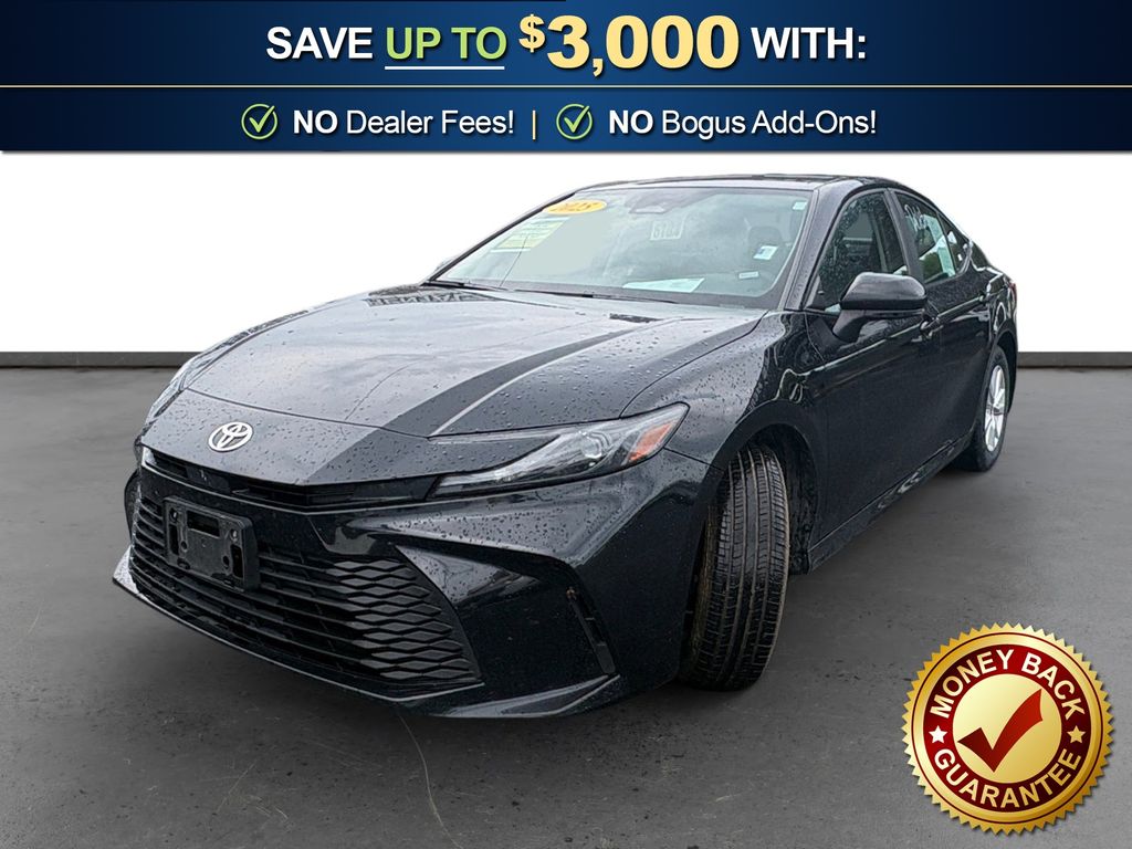 Midnight Black Metallic 2025 Toyota Camry LE FWD Sedan Front-Wheel Drive Continuously Variable Transmission